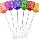 Supreme Bug & Fly Swatter 6-Pack  Braided Metal Handle 6 Pack Fly Swatters, Multi Pack Colors,  for Indoor/Outdoor  Flyswatter
