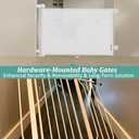 Miumoon 80 inch Retractable Baby Gates 34 inch Tall, Retractable Gate with Reinforced Strip Design to Prevent Crawling Through, 6 FT Retractable Dog Gate for Stairs, Doorways, Hallways, Indoor/Outdoor