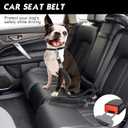 Double Handle Dog Leash - Heavy Duty, 4-6FT Reflective Tactical Leash with 2 Padded Handles, Shock Absorbing Bungee, Car Seatbelt & Easy Snap Hook, for Large, Medium & Small Dogs (Black)