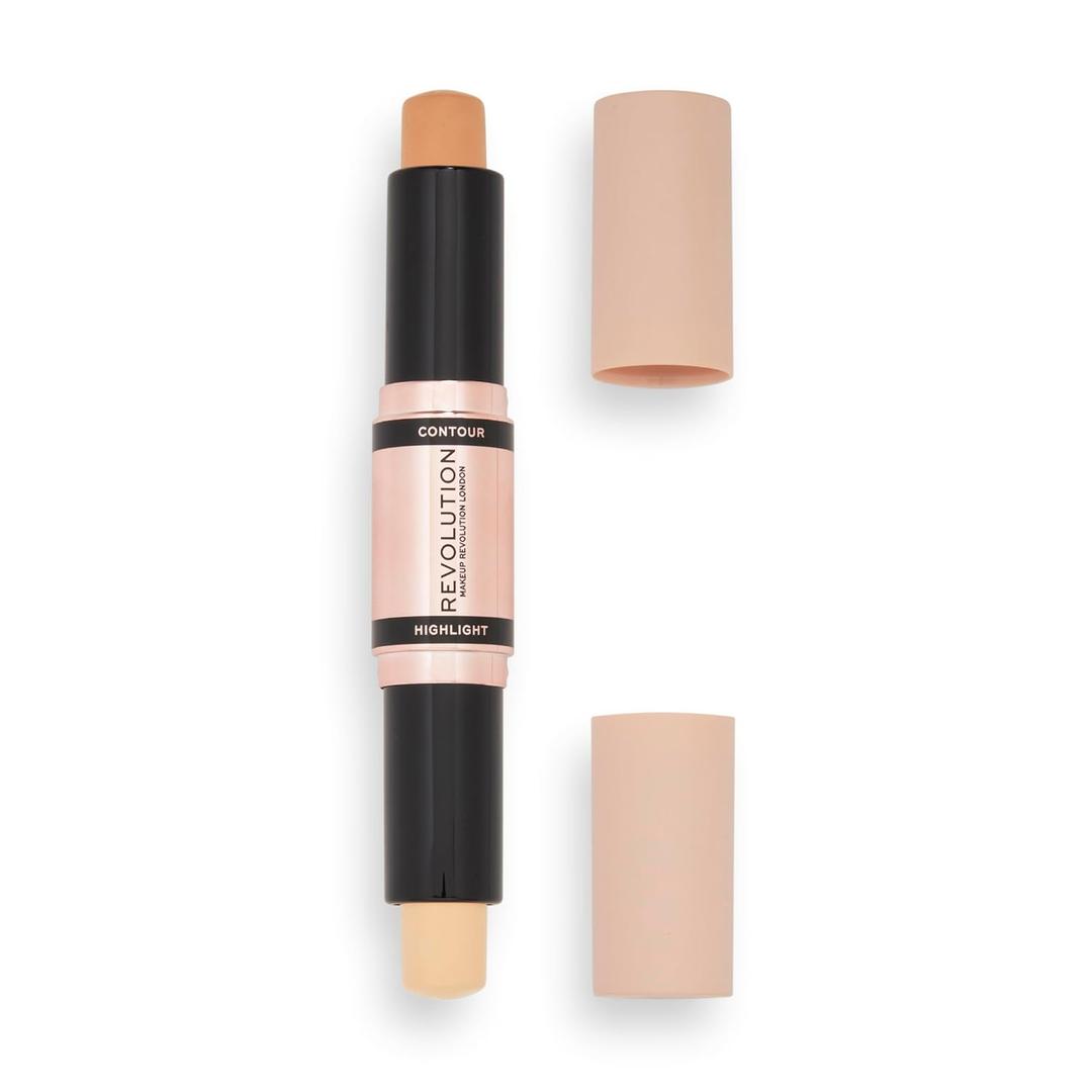 Revolution Beauty London, Fast Base Contour Stick, Dual Ended, Sculpts & Defines Face, Lightweight, Blendable, Light, 2 X 0.15 Oz (0.3 Ounce (Pack of 1))