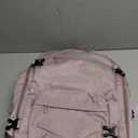 SHRRADOO Travel Laptops Backpack for Women Men, Casual Work Bag 17inch High School College Backpack Airline Approved Backpack for Hiking Business (Pink khaki)