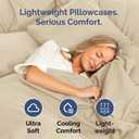 King Standard Pillow Cases Set of 2 - Ultra-Soft Hotel Quality Pillowcase Covers - Comfy, Cozy & Fade Free - Wrinkle Resistant - Machine Washable Pillow Protectors - 2 Piece Set - King Standard Cream