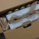 Adabocute 60 Pack Mini Honey Jars with Dipper - Honey Pot with Gold Lid, Bee Pendants, Jutes, Gift Bags and Stickers - For Baby Shower Wedding Favors