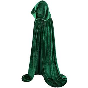 Green Cape with Hood Green Hooded Cloak for Women Cloak with Hood Velvet Cloaks Adult Halloween Capes for Women Costume M