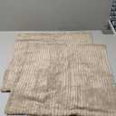MIULEE Pack of 2 Corduroy Soft Soild Decorative Square Throw Pillow Covers Cushion Cases Pillowcases for Sofa Bedroom Car 16 x 16 Inch Light Brown