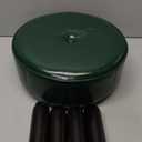 Small Foot Stool Ottoman 13in, Round Pouf Foot Rest, Footstool Ottomans with Rubber Legs Under Desk, Faux Leather Footrest for Couch, Living Room, Bedroom, Office, 13''L x 13''W x 10.2''H (Green)