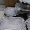 KOMUEE 30 Pieces Glass Food Storage Containers Set, Glass Meal Prep Containers Set with Snap Locking Lids, Airtight lunch Containers for Microwave, Oven, Freezer & Dishwasher,Gray