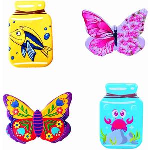 4 PCS Mini Ceramic Fridge Magnets Cute Kitchen Decorative Refrigerator Accessories DIY Tiny Ceramic Magnets for Fridge (4PCS-A)