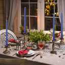 8 Pack 10 Inch Future Dusk Spiral Taper Candle Set, 7/8 Inch Unscented Driples Candlesticks for Home Decoration, 6-7 Hours Burn