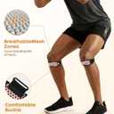 Knee Brace - 2Pack Adjustable Compression Brace with V-shaped Support Strip for Men Women Patella Band for Meniscus Injury Arthritis Pain Joint Support Strap for Workout, Pink