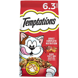 Temptations Adult Indoor/Outdoor Block Party BBQ Recipe Dry Cat Food