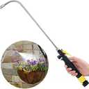Mist Watering Wand For Hanging Baskets,25 Inch Spray Wand With Adjustable Nozzle, Car Pet Window Cleaning Tool, Great For Watering Seedbeds, Hanging Plants, Deck Plants.（90-degree curved nozzle）