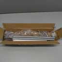 Silver Curtain Rods for Windows 28 to 48 inch, 5/8 inch Adjustable Wrap Around Blackout Curtain Rods for Bedroom & Outdoor