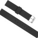 uxcell Rubber Watch Band, Replacement Silicone Watch Strap, White (16mm, Black)