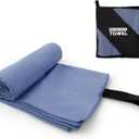 Camping Towel XL Size Microfiber Quick Dry Swimming Pool Beach Travel Body Hot Yoga Mat Towels(Navy Blue, 1 Pack XL)