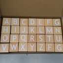 Wooden Blocks,ABC Building Blocks,Wooden Alphabet Baby Blocks,Counting & Building Block Set,Blocks Toys for 3+ Year Old,1.18inch,Gifts