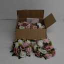 NUPTIO Flower Balls for Wedding Centerpieces - 6 Pcs 9.5 inch Diameter Fake Flower Ball Arrangement Bouquet Party Centerpieces for Tables - Dusty Rose Bouquet Centerpiece Flowers for Wedding Table