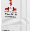Voltage Converter 110V to 220V Step-Up & Step-Down Power Two-Way Conversion Voltage Converter Transformer for Travel, RV, and Camping (100W-White)