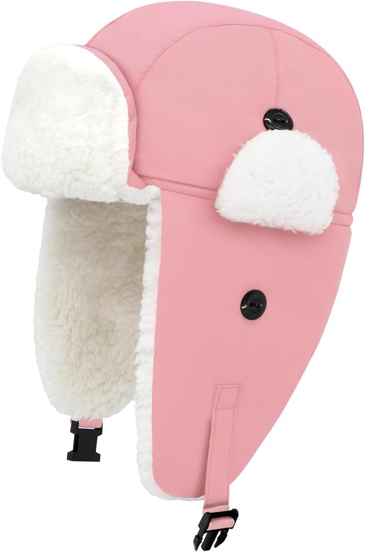 Sarfel Toddler Winter Hat Baby Winter Hat Waterproof Infant Kids Snow Hats Warm Fleece Toddler Trapper Hats Kids Beanie Cap (12-24 Months)