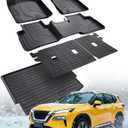Floor Mats for Nissan Rogue 2026 2025 2024 2023 2022 2021 Accessories, All Weather Protection Heavy Duty Car Floor Liners, Full Coverage TPE Rubber Cargo Mats with Backrest Protectors (Not for Sport)