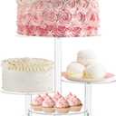 Boxalls Cake Stand 4 Tier - Stylish Clear Cake Tree Acrylic Cupcake Tower for Weddings