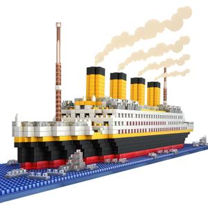 Titanic Ship Model Building Blocks Set  1860pcs Micro Mini Blocks for Ages 14+, Advanced DIY Display Model for Adults & Teens