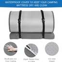 Memory Foam Camping Mattress Pad 3 Inch Thick, Portable Sleeping Pad with Waterproof Cover, Portable Roll Up Cot Mattress Pad Floor Mat for Travel Truck Bed Tent, Cot:72*24*3