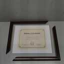 GraduationMall 8.5x11 Diploma Frame with Black over Gold Mat or Display 11x14 Document without Mat, UV Protection Acrylic, Mahogany with Gold Beads (11x14 or 8.5x11 with Mat, Mahogany With Gold Beading)