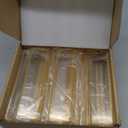 6 x 4 Horizontal Acrylic Sign Holder with Gold Borders, Clear Double Sided Table Menu Stands Picture Frames for Wedding Table Numbers, Restaurant Signs, Photos and Art Display - Pack of 6 