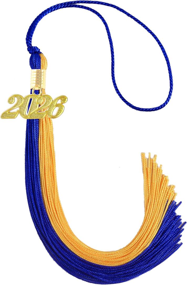 Blue and Gold Graduation Tassel 2026 for Grad Cap and Graduation Ceremony Accessory Decoration