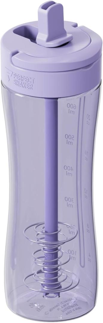 PerfectShaker Luma Series Shaker Bottle with Built-In Straw & Measurement Scale  28oz  Leakproof, BPA-Free, Dishwasher Safe  Protein, Smoothies & Pre-Workout Mixer Cup (Lavender)