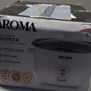 AROMA® Rice Cooker, 3-Cup (Uncooked) / 6-Cup (Cooked), Small Rice Cooker, Oatmeal Cooker, Soup Maker, Auto Keep Warm, 1.5 Qt, White, ARC-363NG