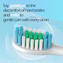 Replacement Brush Heads Sensitive Compatible with Philips Sonicare Toothbrush 1100 6500, Soft Toothbrush Heads for Sensitive Teeth Care, Standard, White - 12 Pack with Toothbrush Cover
