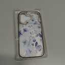 MILPROX Compatible with iPhone 17 Pro Flowers Case 6.3 inch - Cute Floral Pattern Design for Women Girls - Slim Clear Elegant Pretty Aesthetic Classy Exquisite Retro Girly Phone Cover - Blossom