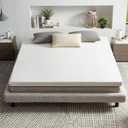 RECCI Memory Foam Mattress Topper for College Dorm, Pressure-Relieving Mattress Topper for Back Pain, Non-Slip Design with Removable & Washable Cover, CertiPUR-US Certified, 2 Inch TwinXL