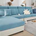 Sofa Covers Couch Covers for Sofa Pet Friendly Couch Cushion Covers Universal Sofa Covers Washable Stretch Slipcovers for Sectional Sofa (Texture Sea Blue,Back Cover L)
