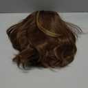 QACCF Blonde Beehive Wig 70s Pinup Pelucas 60s Beehive Style Vintage Look Halloween Costume Women Wig with Bang 