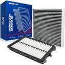 KAX Engine & Cabin Air Filter Kit, Replacement for Hyundai Santa Fe 2021-2026, Tucson 2022-2026, Sonata 2020-2026, Santa Cruz 2022-2026, Kia Sorento 2021-2026, Sportage, K5, Replace# CF12820 CA12816