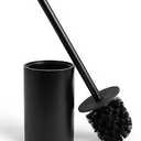 Matte Black Toilet Bowl Brush for Bathroom with Holder - Bathroom Cleaner Scrubber with Sleek Design, Sturdy, and Durable Bristles
