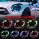 Huray LED Headlight Assembly for BMW Mini Cooper Countryman R60/Pacman R61 2011-2016, [Only for Halogen Type] [w/LED DRL], Headlamp with Dynamic Startup Animation