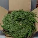 Artgar 26 Inch Pine Wreath - Christmas Wreaths for Front Door - Real Touch Pine Wreath - Large Artificial Green Wreaths for Walls Windows Porches Farmhouse Indoor Outdoor Home Decor (Style-1)