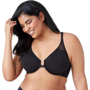 Wacoal Women's Body By Wacoal Unlined Front Close Underwire Racerback Bra (34DD, Black)