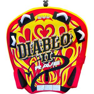 RAVE Sports Diablo II Boat Towable Tube - Inflatable Boating Tube for 1-2 Riders