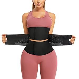 AOSBOEI Waist Trainer for Women Workout Waist Cincher Trimmer Underbust Corset Tummy Control Hourglass Body Shapewear Black