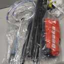 12ft Badminton Net Set for Backyard Beach with Durable Anti-Sagging Net, Heavy Duty Poles, 2 Aluminum Badminton Rackets, 3 Shuttlecocks, Carry Bag - Easy Setup & High Stable (Black)