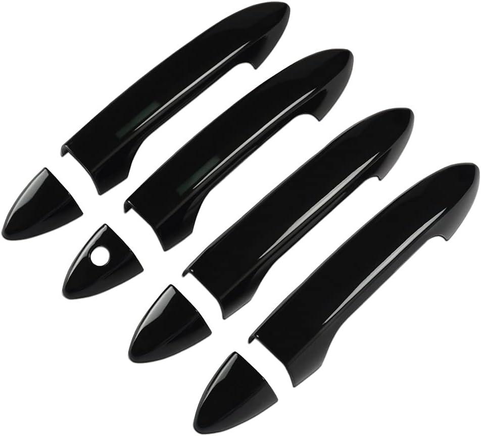 Car Door Handle Cover Compatible for Honda Accord 2013-2017Accessories Compatible for Honda Pilot 2022 2021-2016 Without Smart Key Holes (Glossy Black)