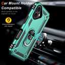 IKAZZ for iPhone 16 Case 6.1 Inch with Screen Protector,Military Grade Shockproof Heavy Duty Protective Phone Cover Pass 16ft Drop Test with Magnetic Kickstand Car Mount Holder,Turquoise Color