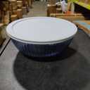 Pyrex Colors Tinted Large Glass Mixing Bowls With Lids, Nesting Space Saving Set of Bowls For Prepping and Baking, 4.5QT