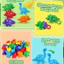 52PCS Dinosaurs Alphabet Learning Toy for Kids 2-4, Montessori ABC Matching Letters Dino Toys Gifts for Toddlers 3-5, Educational Fine Motor Preschool Learning Toys for 2 3 4 Year Old Boys Girls