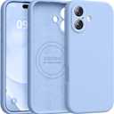 Ktele Magnetic for iPhone 17 Case [Compatible with Magsafe] [Premium Silicone Satin-Smooth Touch] Slim Shockproof Anti-Scratch Microfiber Lining Case, 6.3 inch, Light Blue